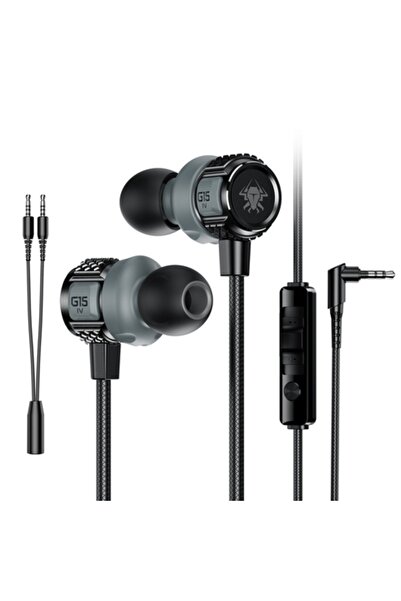 PLEXTONE Blaxton G15 Wired 3.5mm Silicone Lightweight Noise Cancelling Gaming Headphones Black