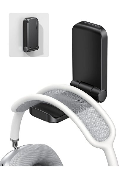 Lamicall Headphone Stand Sticky Headset Hanger Adhesive Hook Under Desk - Black