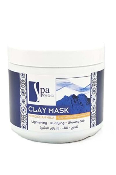 Spa System قناع الطين للوجه بالنيلي المغربي - 600 جرام