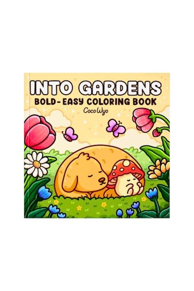 Rotixfy Carte de colorat, Into Gardens, Copertă cartonată, Desene amuzante cu...