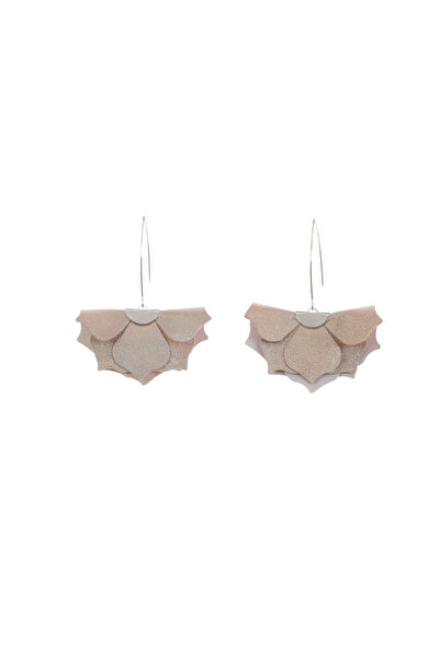 HAIArt Urban Petals Earrings - Beige with glitter