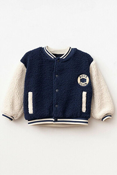 Haribo Boy's Fleece College Jacket - Navy Blue