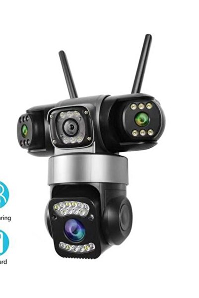 viwex Orijinal 3 Lensli 9mp Hareketli Ptz Güvenlik Kamerası Çift Yönlü Ses Ge...