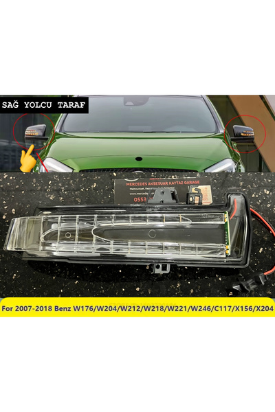 kaytaz MERCEDES AYNA SİNYALİ SAĞ YOLCU W204 W212 W117 W176 W207 X156 W218 W22...