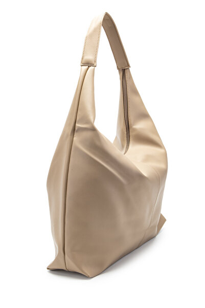 minebag Casual Milan Plain Women's Shoulder Bag Beige