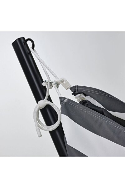 hobiurun Ayaklı hamak, siyah-antrasit beyaz, 308x100x123 cm