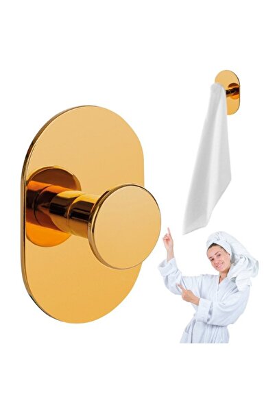 Other Bathroom HOOK TOWEL HOLDER single wall self-adhesive gold