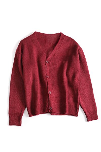 no7man Lorven Burgundy Cardigan