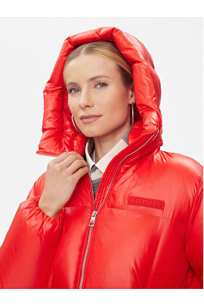 Tommy Hilfiger Geacă de puf pentru femei WW0WW40836 Roșu