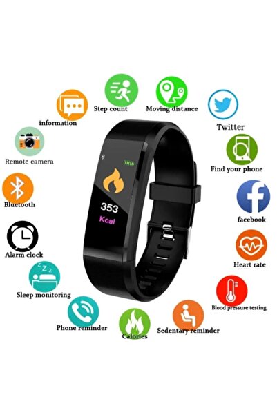 OEM Smart Fitness Tracker Bracelet with Heart Rate Monitoring, Waterproof IP67, Black, Adjustable