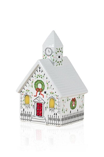 The Mia Dekoratif Led Işıklı Ev Biblo 13x11x22 cm