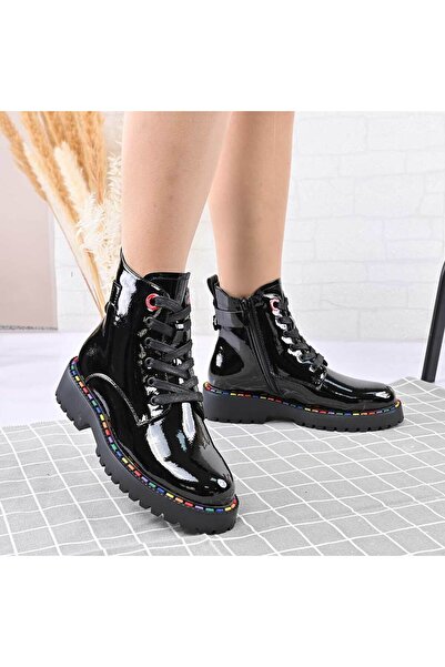 Tmall Women's boots, Made of -leather with fur interior, GD1113, Black