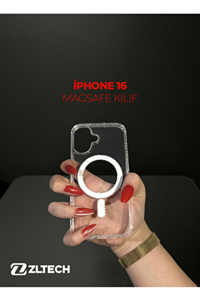 iPhone 16 Uyumlu Magsafe Özellikli Sert Şeffaf Kılıf PLASTIC COVER