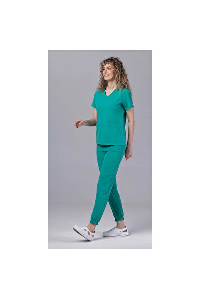 tag Costum medical PREMIUM EVA pentru femei, verde crom