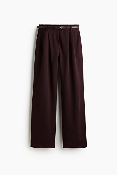 H&M Kemerli Gabardin Pantolon