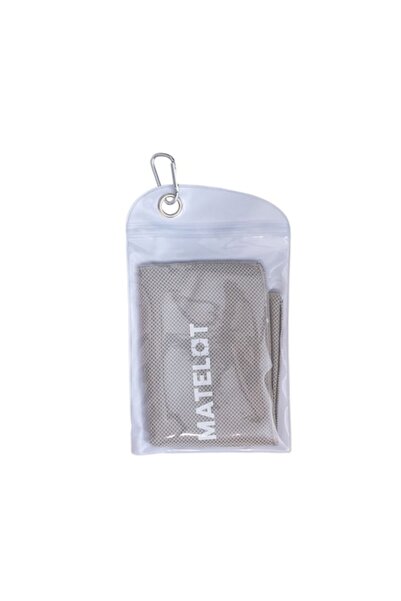 MATELOT Microfiber Cooling Towel with Waterproof Case, 30x80cm, Gray