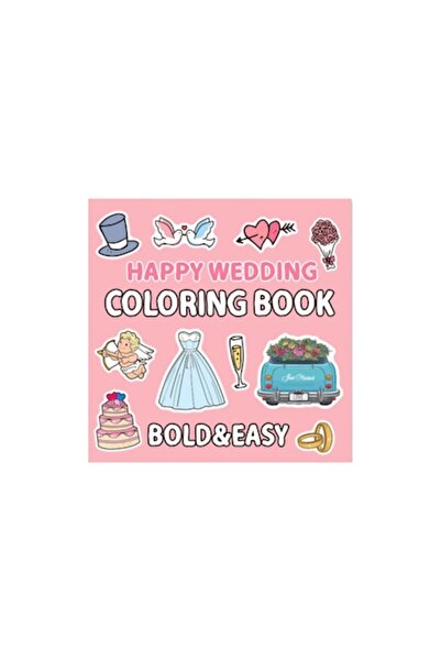 Rotixfy Carte de colorat, Nuntă fericită, Copertă cartonată, Desene amuzante ...