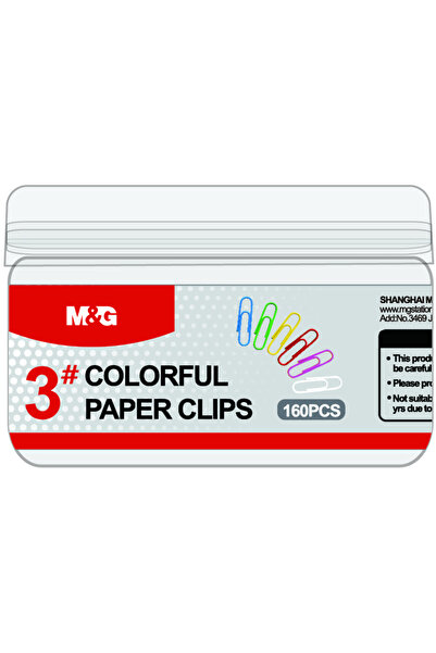 M&G Agrafe M&G, pentru birou, diverse culori, 28 mm, 160 buc/cutie