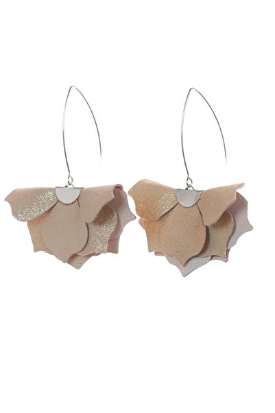 HAIArt Urban Petals Earrings - Beige with glitter