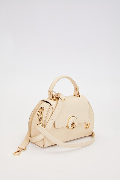 Levidor Cream Box Shaped Handbag