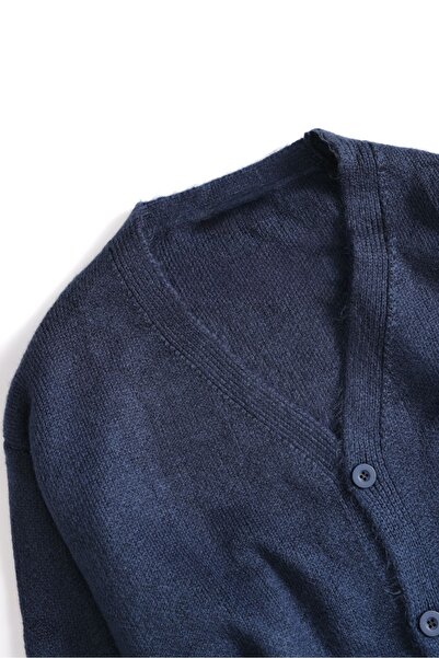 no7man Lorven Navy Blue Cardigan