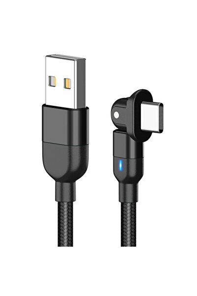 Timebox Cablu de date și încărcare rapidă 60W, rotație 180 de grade, QC 3.0, ...