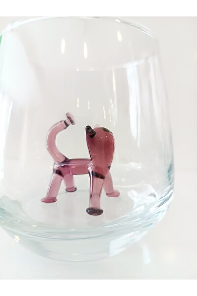 ADAMODART Purple Balloon Cat Glass Figured Water Cup