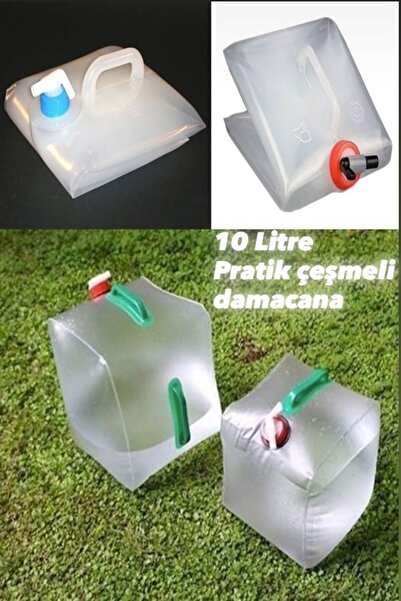 sonx Pratik Katlanabilir Musluklu Çeşmeli Damacana Su Bidonu 10 Litre PİKNİK