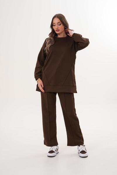 WestBound Γυναικεία αθλητικά ρούχα με λαιμόκοψη casual αθλητικό σετ ΚΑΦΕ 717