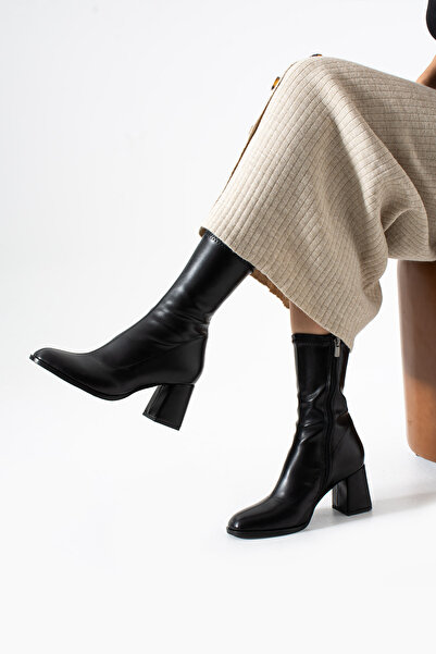 Bufu Kadın Siyah Bot, Rahat Tabanlı, Günlük Kullanım, Kışlık Bot, KışlıkStreç Bot