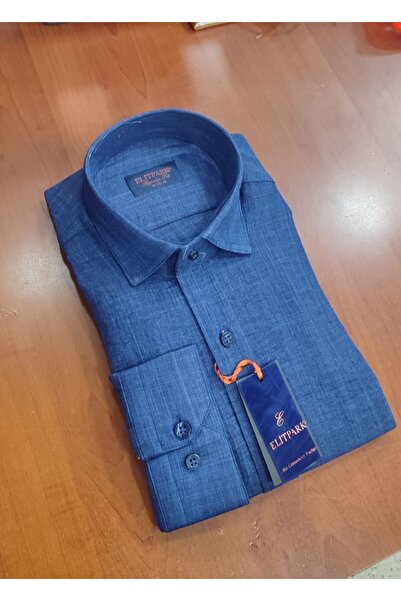 ELİTPARK GÖMLEK Güncüoğlu Long Sleeve Melange Fabric Slim Fit Men's Shirt