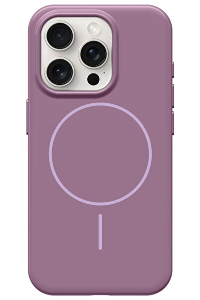 Fuchsia iPhone 15 Pro Max HBC-300 Beat Magsafe Kılıf - Mor