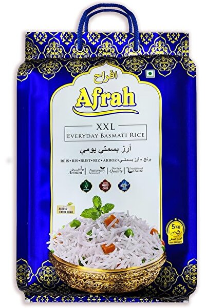 Afrah VVIP Everyday XXL Basmati Rice 5kg | Premium Long Grain Aromatic Rice