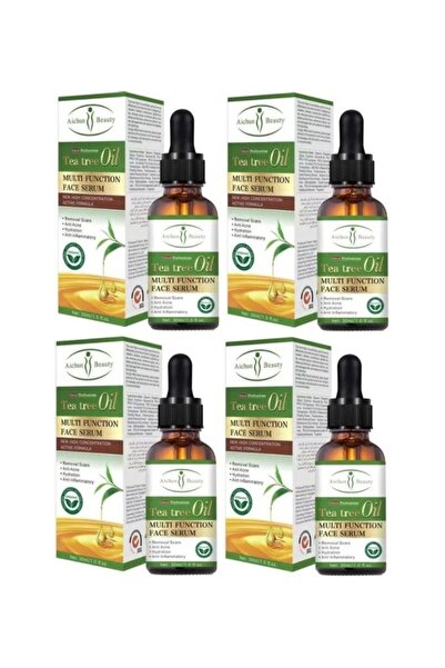 Aichun Beauty مجموعة سيروم الوجه متعدد الوظائف بزيت شجرة الشاي، 4 زجاجات، 30 مل