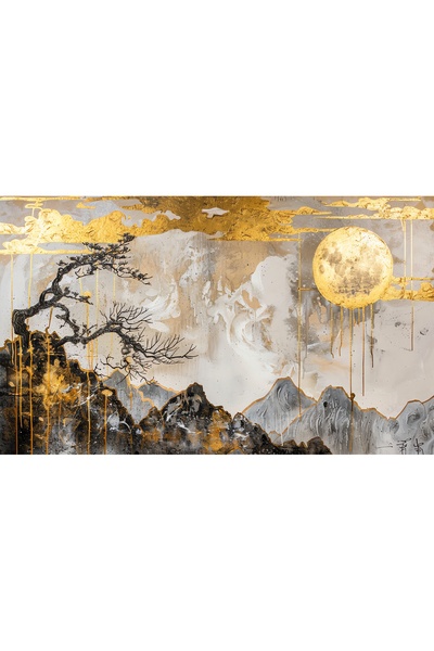 Harikabirev HARİKABİREV|MODERN MANZARA MODELİ 01 |ÇERÇEVELİ KANVAS TABLO CKYATAY