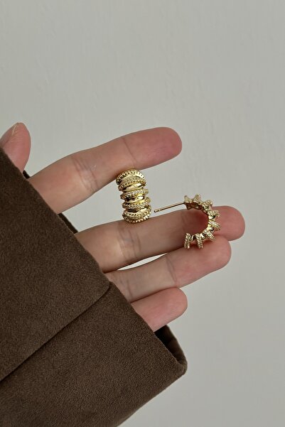 Okko Store Jewelled Hoop Model Earrings