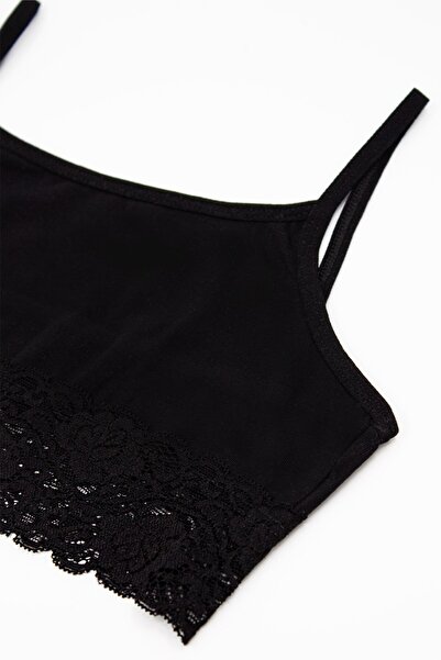 Öts Girl's Bustier 3-Piece with String Straps Without Pads (96% Cotton - 4% Elastane)