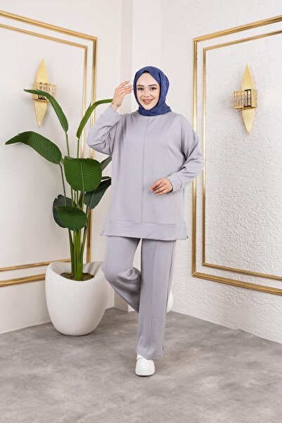 Moda Ebva Modal İkili Takım-5061 Gri