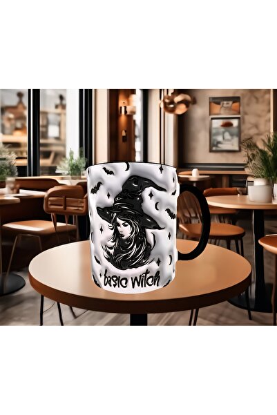 Mugs and love Yeni cadı halloween baskı hediyelik kaliteli porselen kupa