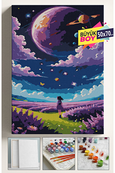 Genel Markalar Sayılarla Boyama Seti Numaralı Tuval Fırça Boya Dahil Kasnaklı...