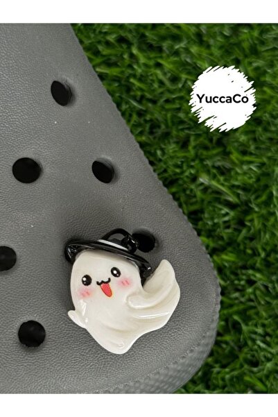 Crocs Sevimli Hayalet Terlik Süsü/Hayaletli Cadılar Bayramı Konsept Terlik Ak...