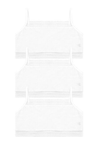 Öts Κοριτσίστικο μπουστάκι 3 τεμαχίων χωρίς επένδυση (96% βαμβάκι - 4% ελαστάνη)