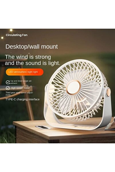 OEM Mini Ventilator QLY-MIC-U, USB Powered, 3 Speeds, LED Light, Blue