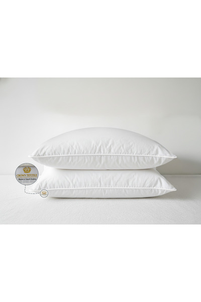 Crown Textile (2 pieces) Pillowcase with a line of attractive colors, microfiber fabric - 1000 grams of microfiber, hotel pillow