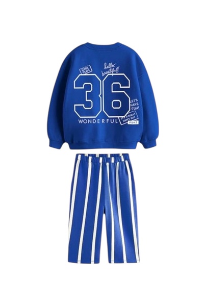 Daisy Dolly Erkek Çocuk Pamuklu 3 İplik Şardonsuz Kanvas Pantolonlu Takım