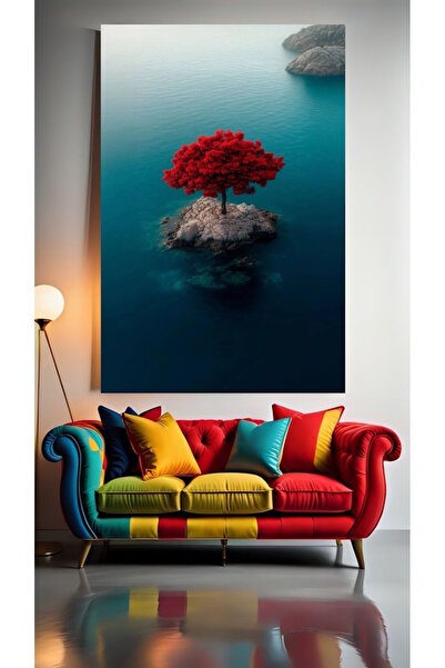 özkacar TREE AND LANDSCAPE 3 Tablou pe pânză pentru decorarea casei, perete, ...