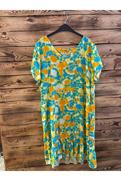 Sima Butik Half Sleeve Casual Daily Combed Cotton Dress