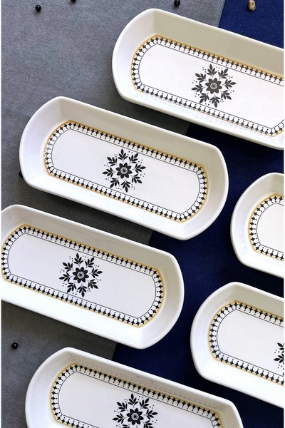 ers erbaşlar BERTONE 6 PARÇA LÜX OVAL KAHVALTILIK SETİ