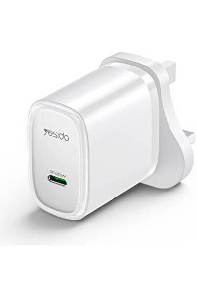 Yesido YC76 Adapter, PD 20W, Compatible with C to L and C to C Fast Charging Cable, 12 V 1.67 A, Whi