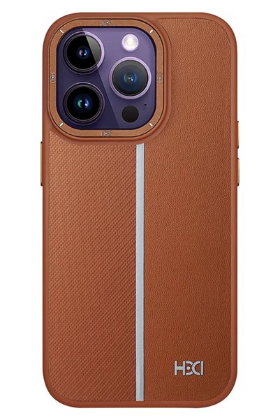 Fuchsia iPhone 14 Pro Max Case HBC-155 Lisbon Cover - Brown